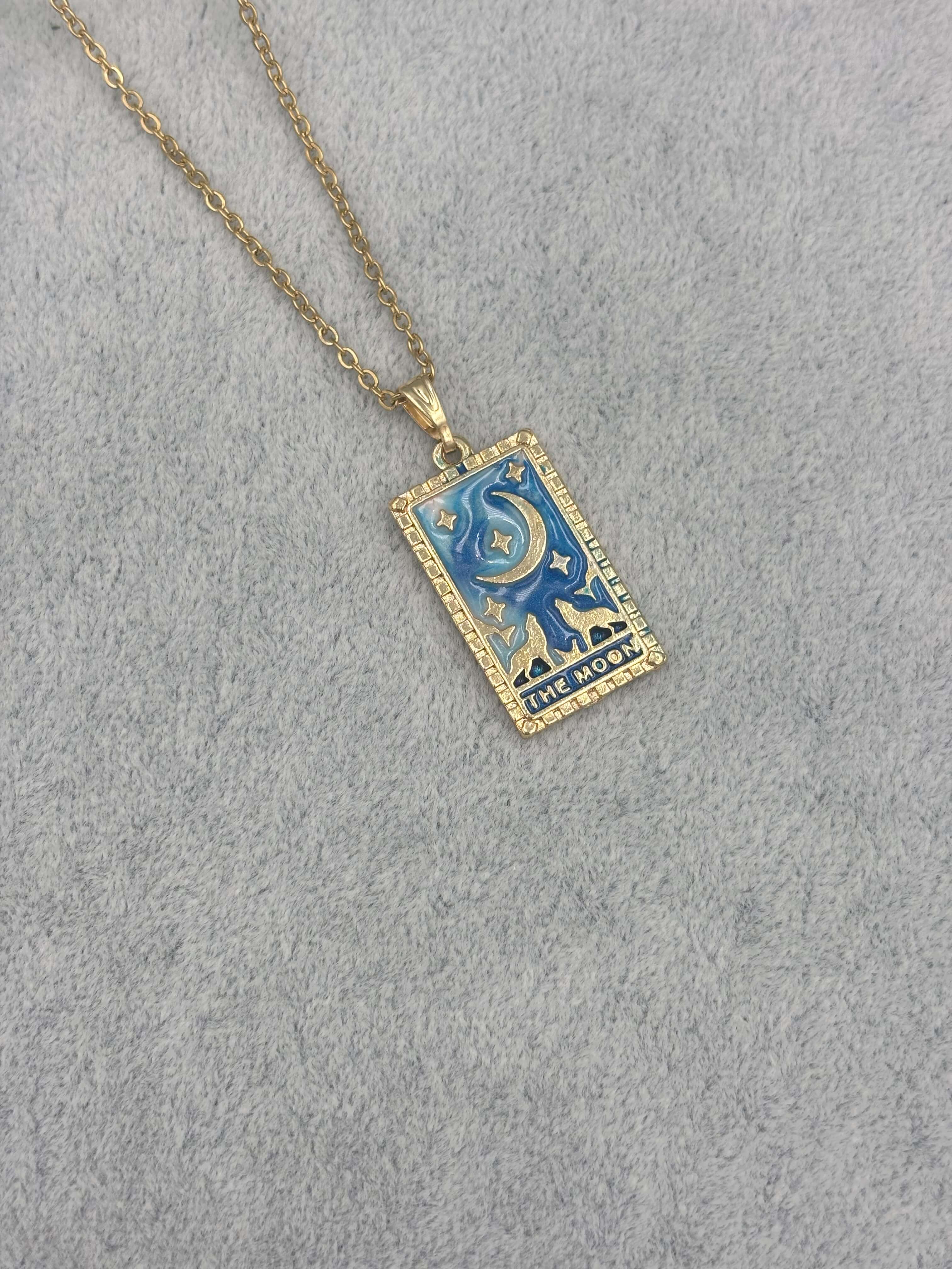 ÇELİK KURT DETAYLI TAROT KOLYE