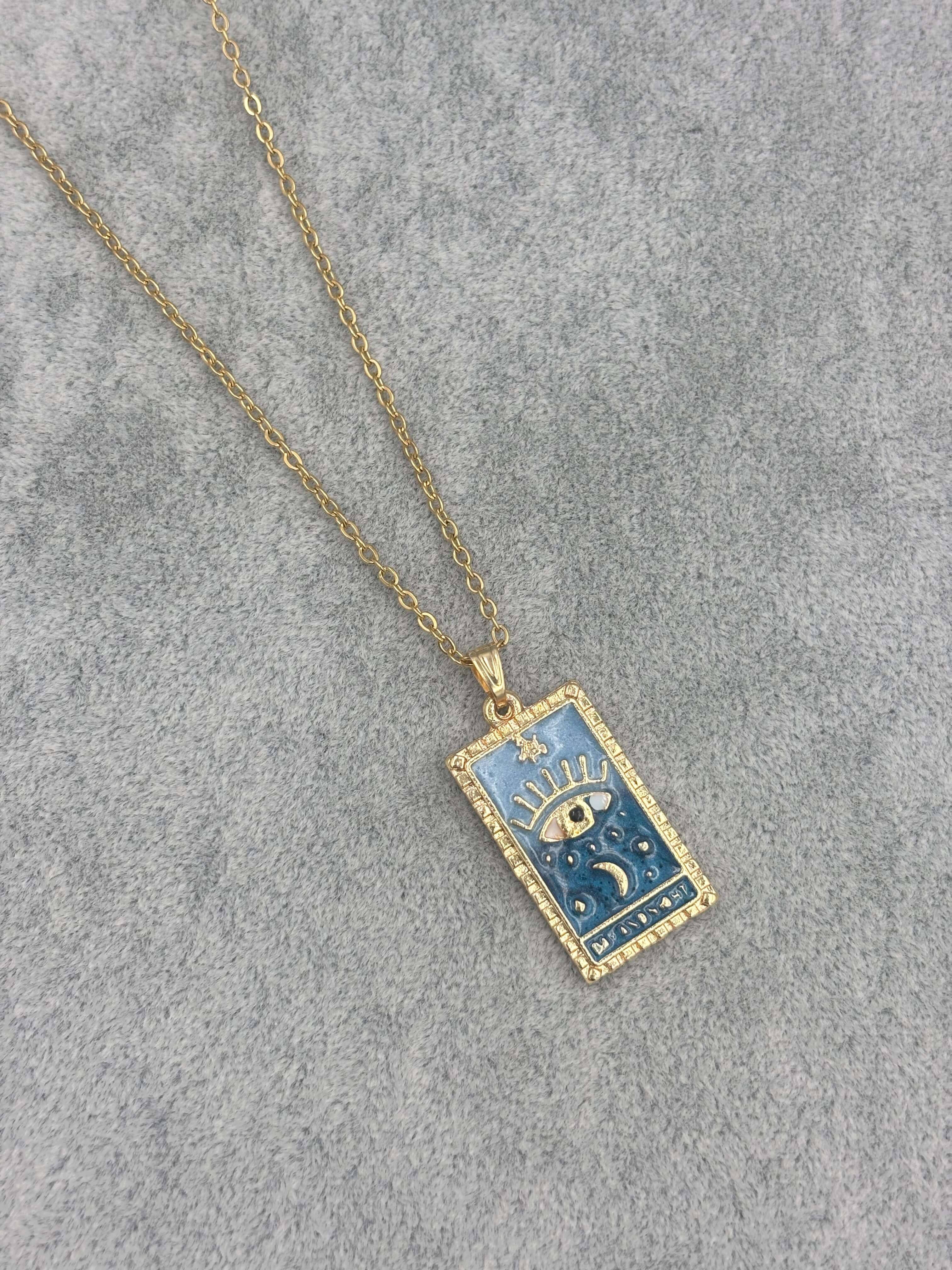 ÇELİK GÖZ FİGÜRLÜ TAROT KOLYE